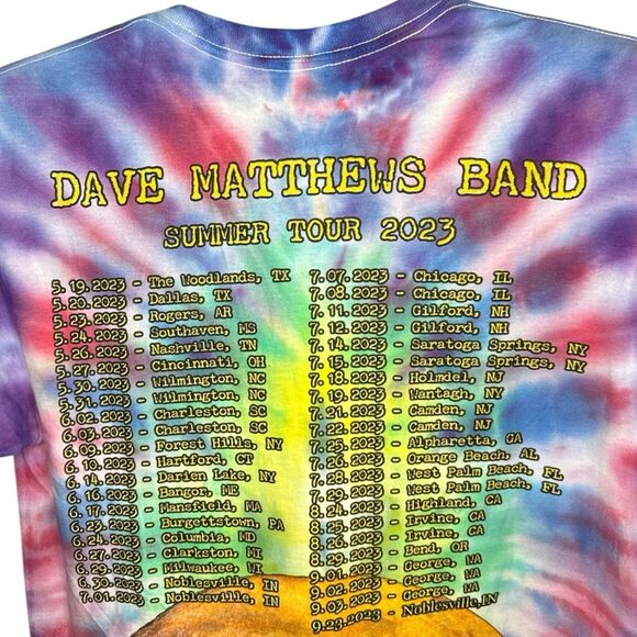 Dave Matthews Band‎ DMB 2023 Summer Tour Graphic Tie-Dye Shirt - Picture 5 of 7